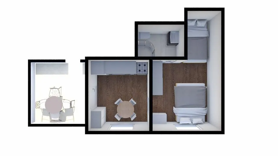 Půdorys apartmánu Apartmán 2