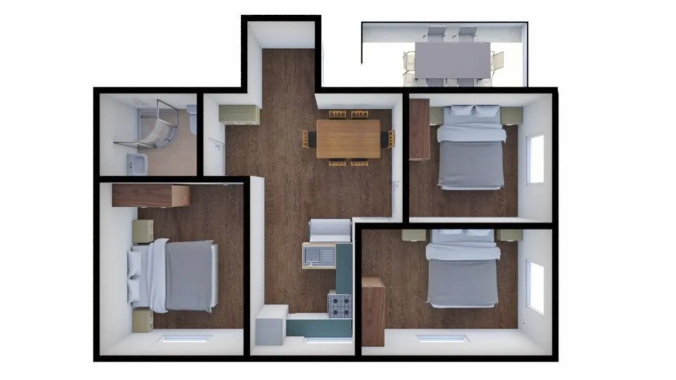 Půdorys apartmánu Apartmán 6